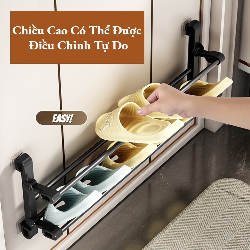 KỆ GIÀY TREO TƯỜNG - GẬP GỌN, KHÔNG ĐỤC LỖ - Dễ Lắp, Tiết Kiệm Không Gian
