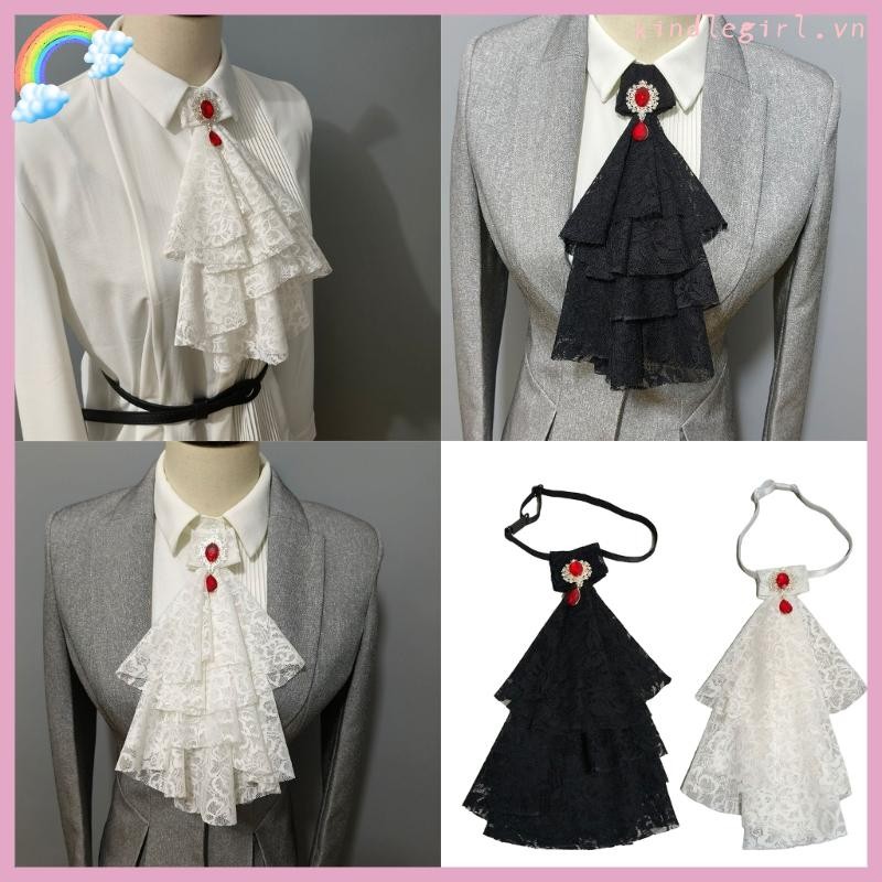 Phep kiện cổ áo Gothic Ren Ruffle Jabot style, phù hợp với phong cách Steampunk