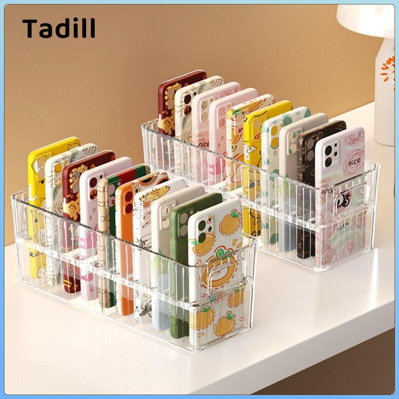 Hộp đựng điện thoại trong suốt Sắp xếp phân vùng có thể tháo rời Tiết kiệm không gian sành điệu Hộp đựng mỹ phẩm hình chữ nhật cho bàn Tủ ký túc xá