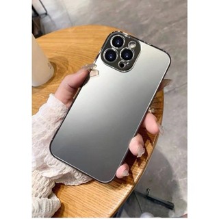 Ốp PC mờ mạ màu xanh Far Peak cao cấp cho IPhone 16 15 14 11 13 12 Pro Max 14 Plus Vỏ bảo vệ ống kính thủy tinh trọn gói