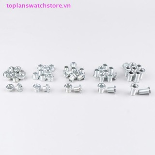 Toplanswatchstore M10 Ống ren có đai ốc cho đèn Vít rỗng Ống kim loại Làm trắng răng Sửa chữa hạt Đèn nền chiếu sáng Phụ kiện kết nối VN
