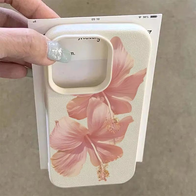 Dành Cho iPhone 11 16 15 Pro Max 16e 14 11 12 13 15 Pro XR XS Max X 14 Plus Tranh Sơn Dầu Họa Tiết Hoa Lichee Mềm Siliocne Chống Sốc