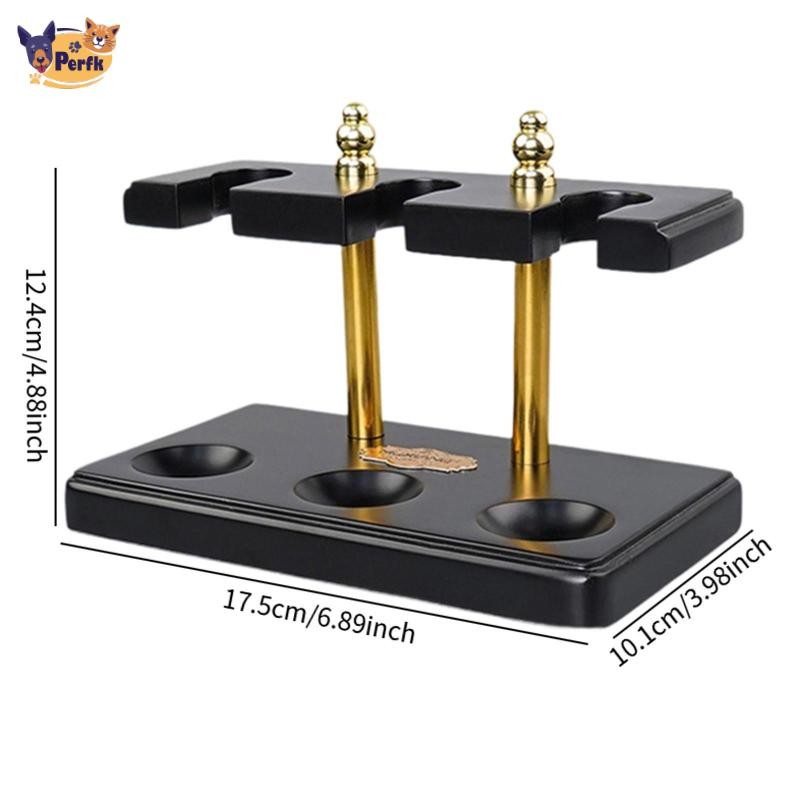 Giá đỡ ống gỗ 3 vị trí trưng bày, sắp xếp chắc chắn, màn hình hỗ trợ ống