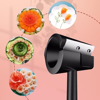 Máy uốn rau củ 2026 Máy gọt vỏ cà rốt dưa chuột Máy cắt xoắn ốc Dụng cụ cắt chạm khắc rau củ Dụng cụ trang trí mài hoa cho mô hình rau củ thép không gỉ di động nhỏ gọn bền bỉ an toàn