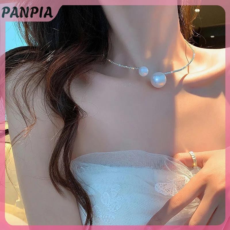 PANPIA-Vòng cổ thời trang giả ngọc trai hình học, mở cổ sang trọng từ thương hiệu PANPIA