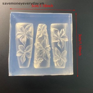 Khuôn Làm Móng 3D Hoa Lily Silicon Trong Suốt Dễ Dùng, Trang Trí Móng Nghệ Thuật DIY