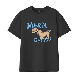 Mardis Puppy In Hình Thường Ngày Dạo Phố Tay Ngắn 25 Thiết Kế Mùa Hè Niche Ánh Sáng Sang Trọng Áo Thun Top