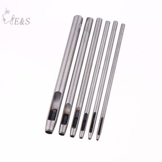 Strongaroetrtomj 6 Bộ Dụng cụ đục lỗ rỗng Dụng cụ đục lỗ lỗ tròn Da thép Thủ công làm việc cho dây đeo đồng hồ, vải, nhựa, đai đệm VN