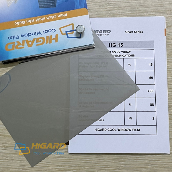 Phim cách nhiệt DÁN TRẦN KÍNH Ô TÔ Hg15 - Film dán cửa sổ trời ô tô khổ 1m52 có hỏa tốc
