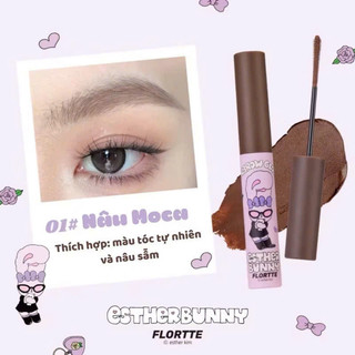 [Flortte] Mascara Lông Mày Flortte Esther Bunny Bền Màu Chống Nước Chống Lem