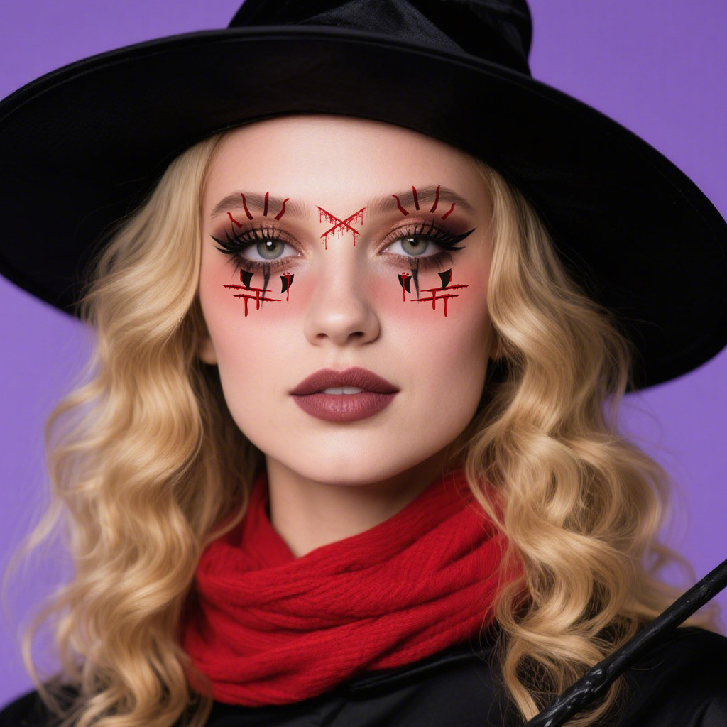 10 Cái / bộ Halloween Kinh Dị Trang Điểm Dập Tàn nhang Trang Điểm Trang Điểm Mặt Trang Điểm