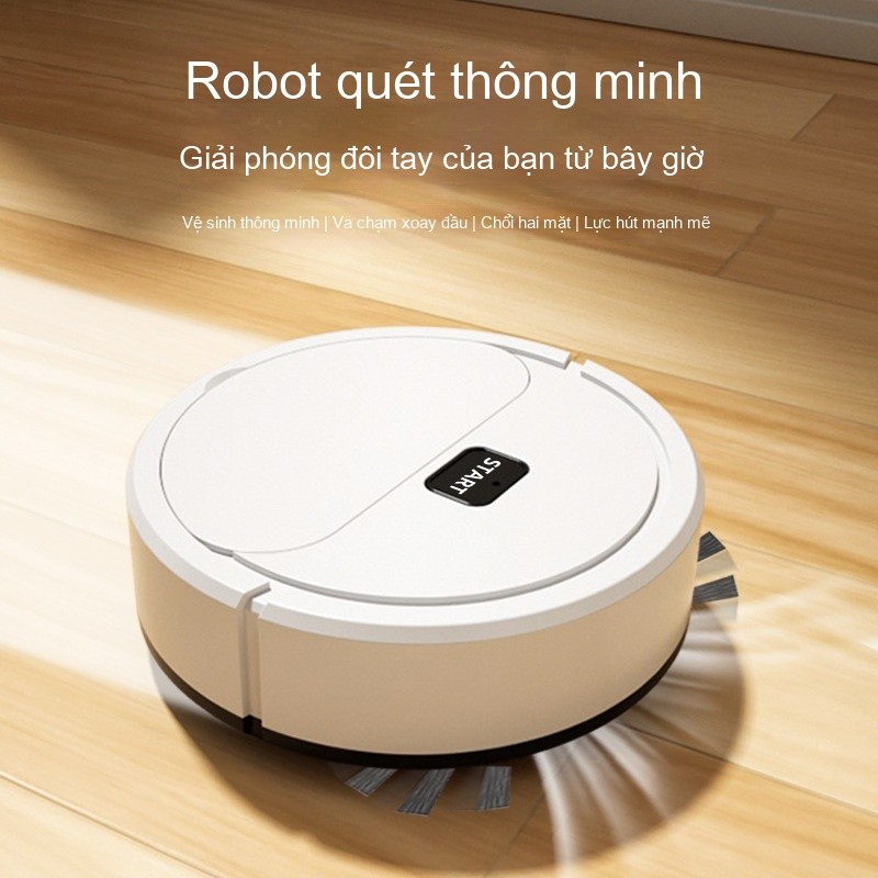 Robot quét Mini tự động-Máy hút bụi lười quét ba trong một, Máy làm sạch thông minh, Thiết yếu gia dụng
