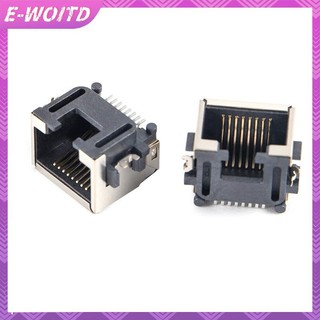 E-WOITD 10 Cái RJ45 Mạng Ethernet Nữ Ổ Cắm SMT SMD 8P8C Nữ Jack Kết Nối H = 8.6 E-WOITD