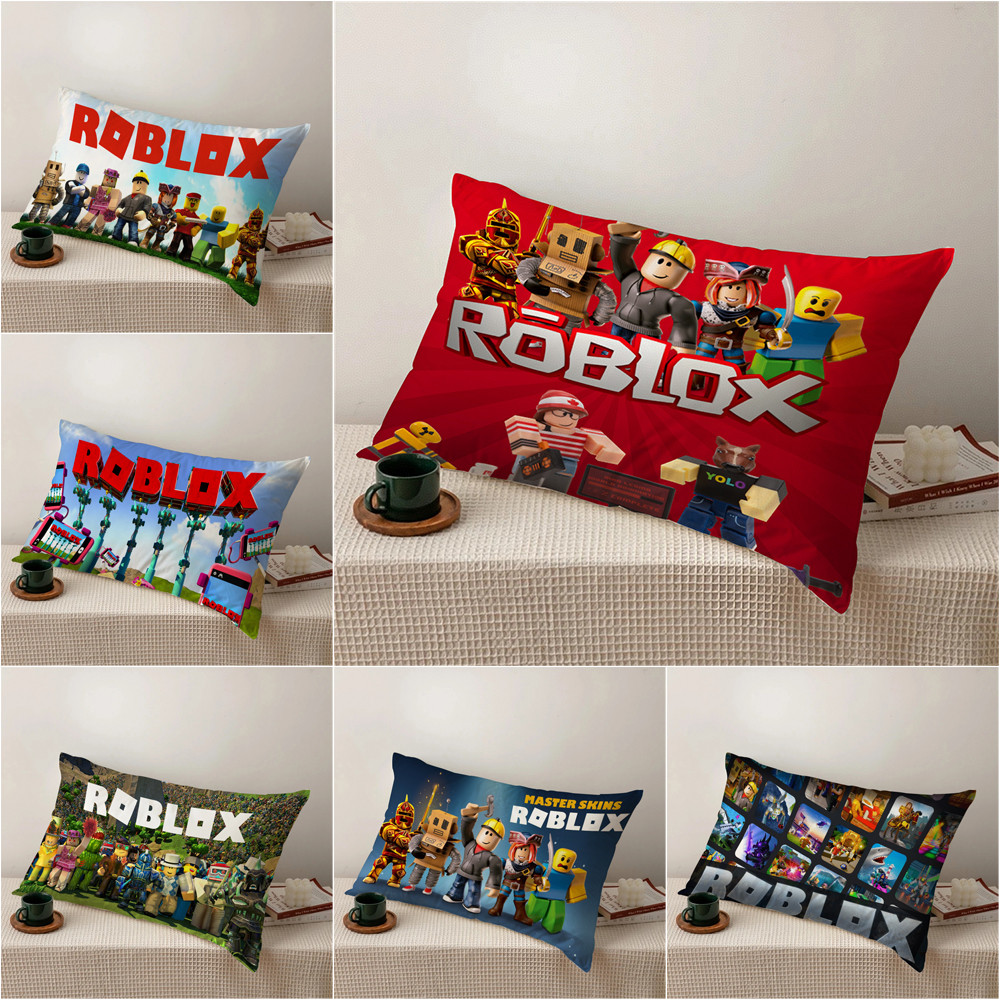 Vỏ Gối Hình Chữ Nhật Nhiều Lớp In Hình Trò Chơi Roblox Bằng Polyeste Trang Trí Nhà Cửa (Không Kèm Lõi)