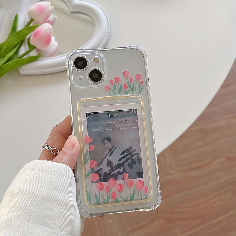 Ốp Lưng Điện Thoại Samsung Galaxy A02 A03 Core A50 A50S A30 A20 A22 A32 A21S A51 Ốp Lưng Dễ Thương Hoa Hồng Hoa Ảnh Đựng Thẻ Ví Bảo Vệ Camera