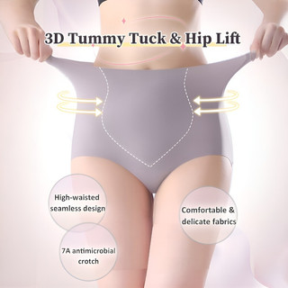 Quần Lót Liền Mạch Brelira từ Lụa Băng, Thoải Mái với Công Nghệ Nâng Hông 3D và Kiểm Soát Bụng