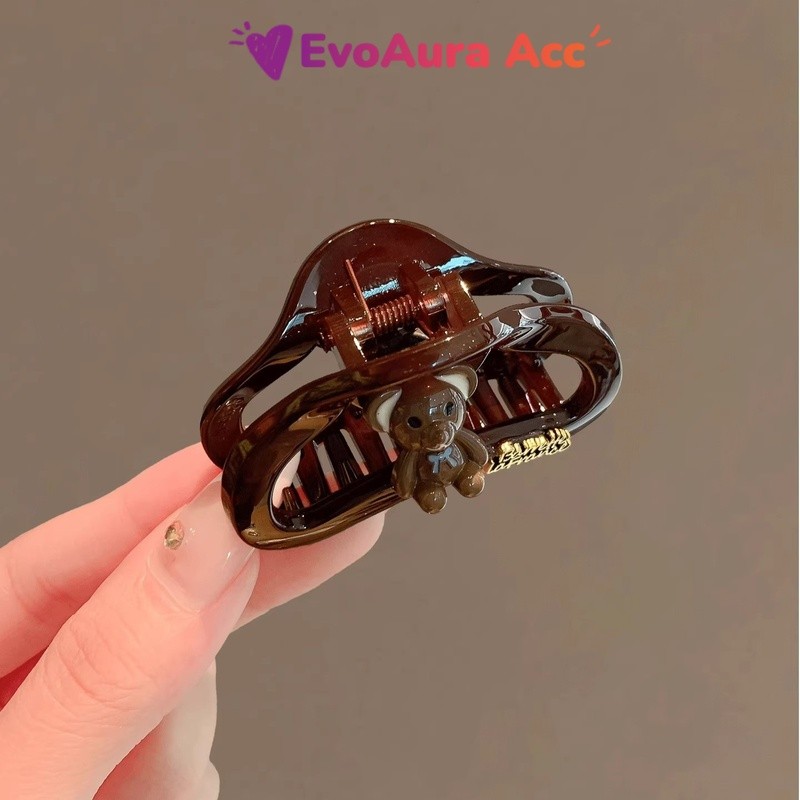 Kẹp Tóc Hình Gấu Dễ Thương & Cá Mập Thanh Lịch - Chất Liệu Acetate Cao Cấp