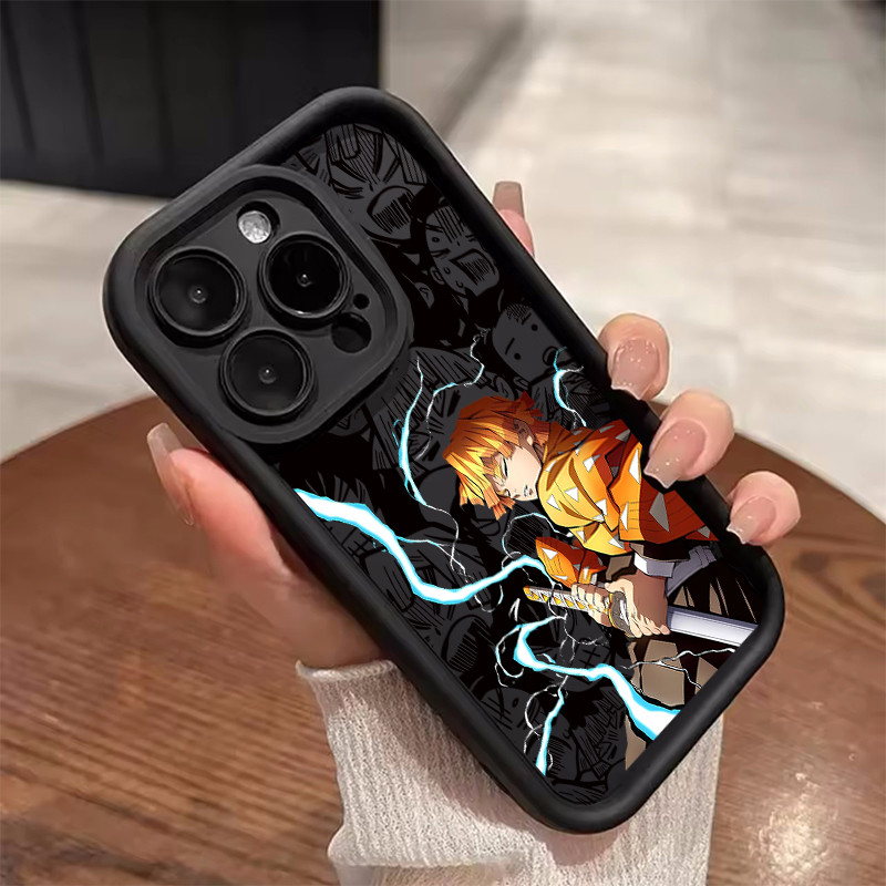 Anime Demon Slayer Zenitsu Tokitou Muichirou Ốp Lưng Cho Iphone 16 Pro Max 15 14 13 12 11 Pro Max 16E 7 8 Plus 13 Mini XR Vỏ Điện Thoại Silicon Lỏng Mềm Bảo Vệ Camera Phổ Biến