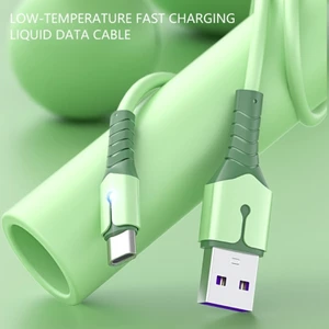 Cáp USB silicon phát sáng WU Sạc nhanh Dây điện thoại tương thích Du lịch Sized
