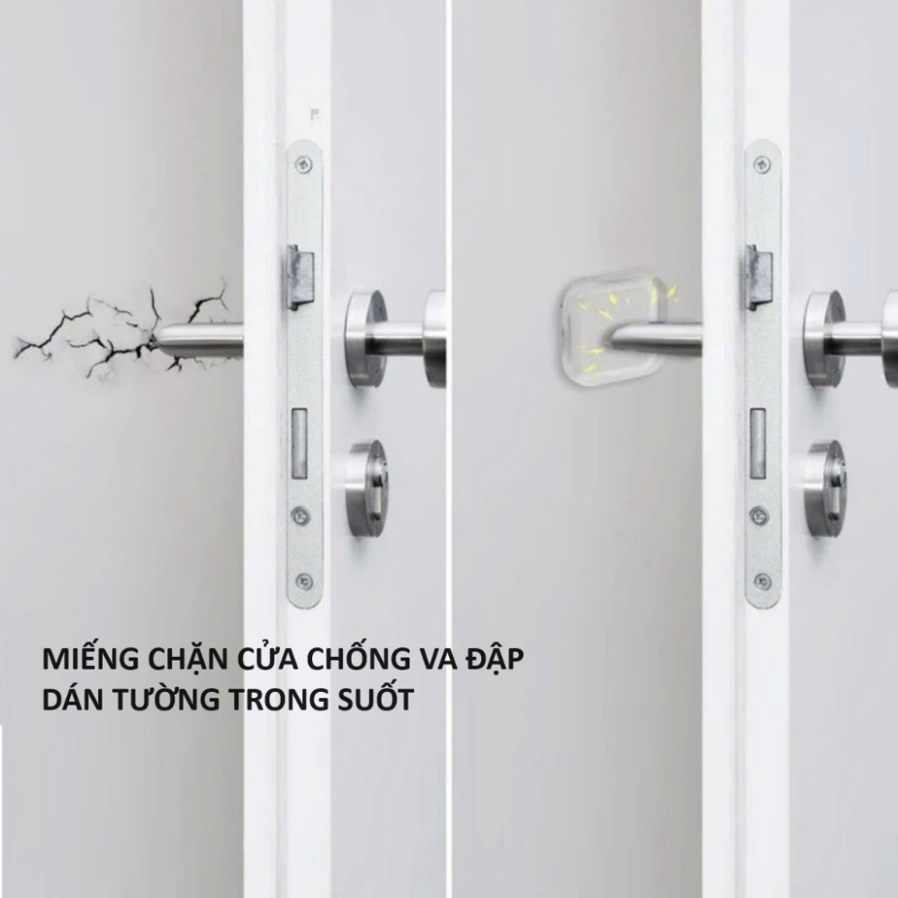Đệm Silicone Trong Suốt Dán Tường, Chống Va Đập Cánh Cửa và Đồ Vật, Tiện Dụng Trong Gia Đình, Văn Phòng