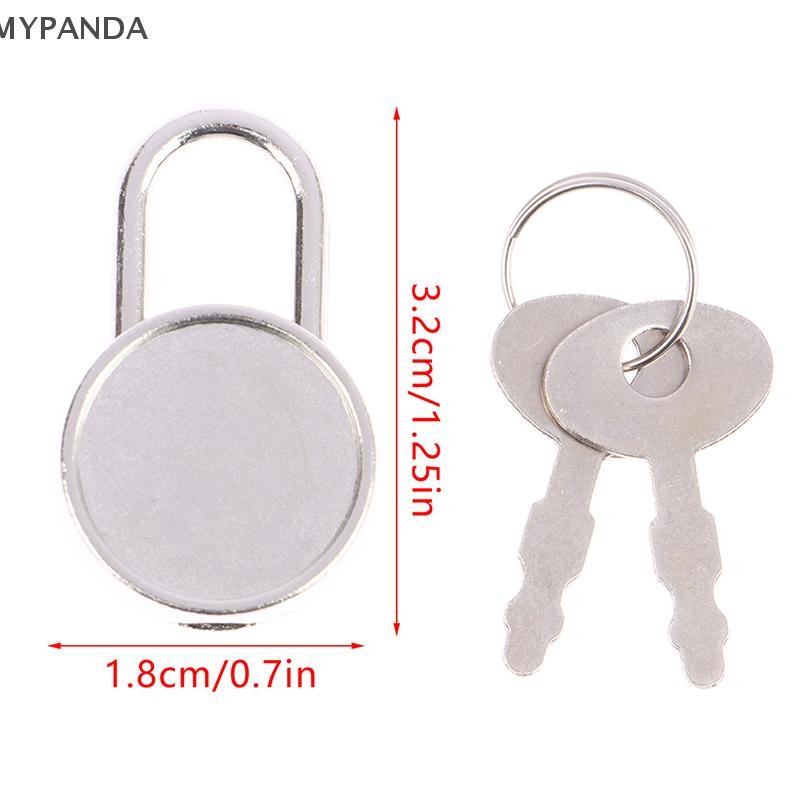 MYPANDA 1 Bộ Khóa Màu Tròn Khóa Phần Cứng Có Khóa Chìa Khóa Cho Du Lịch Hành Lý Hộp Trang Sức Nhật Ký Đám Cưới Vali Sách.