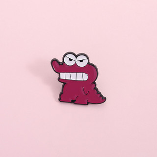 Phụ kiện quần áo Crayon Shin-chan và Waniyama-san màu hồng, bộ sưu tập pin ba lô đáng yêu làm quà tặng