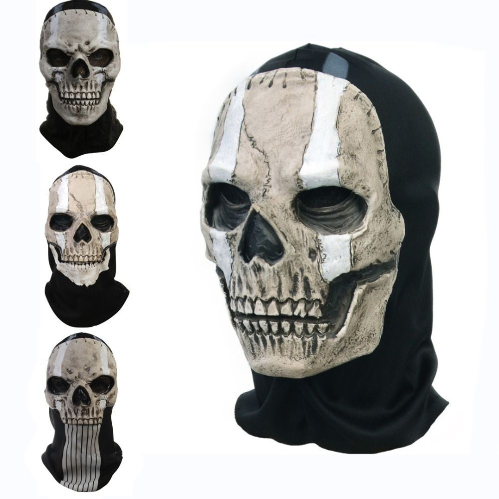Mặt nạ ma bộ xương toàn mặt Halloween Skull Kinh dị Cosplay