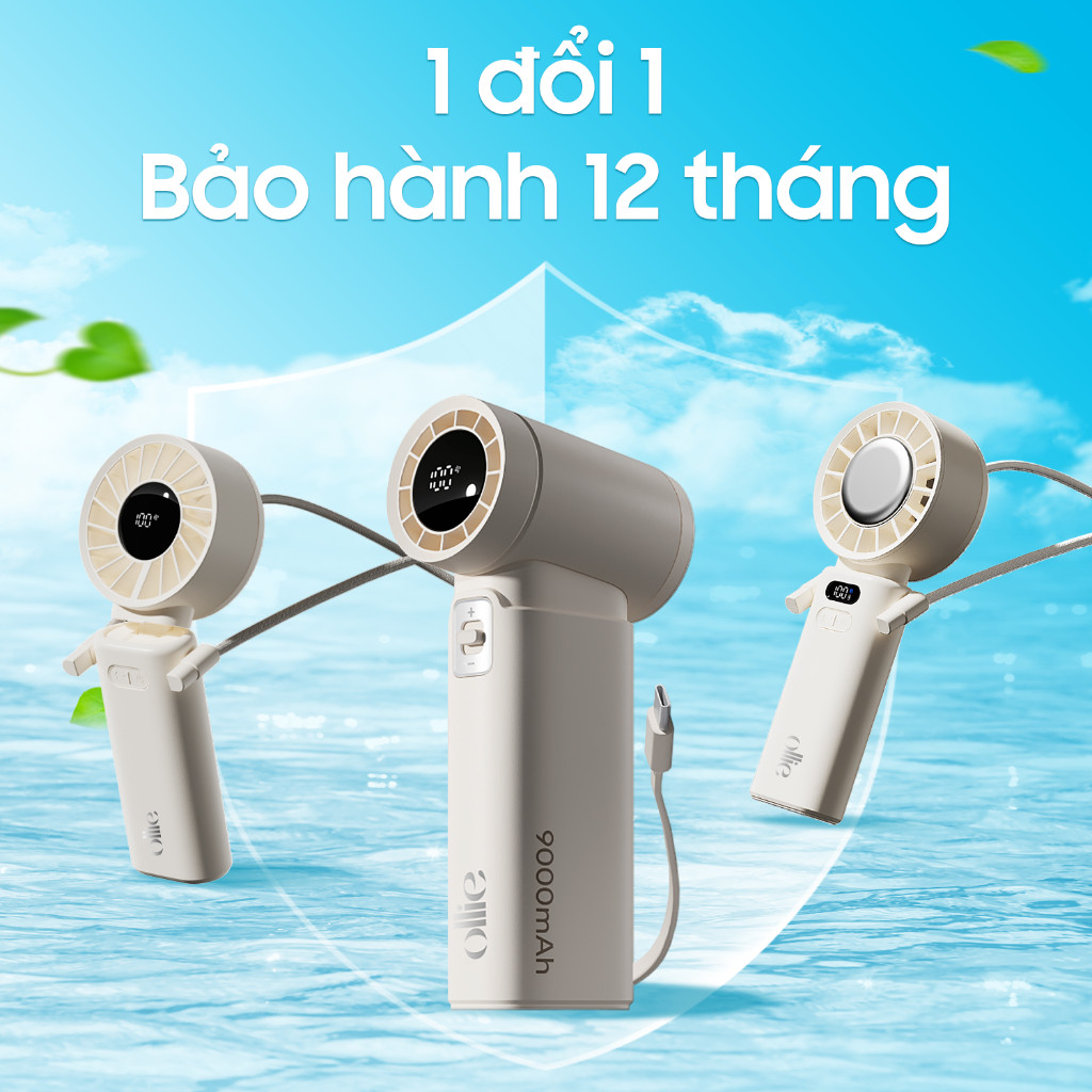 Quạt Mini cầm tay gấp gọn OLLIE FAN-ENGINE Z | Hàng Chính Hãng