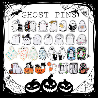 Phụ kiện ba lô Halloween sáng tạo với hình hoạt hình kim loại, phù hợp làm quà tặng cho bạn bè