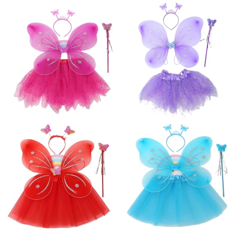 Cánh bướm DASSBSUG với Váy Tutu que cổ tích Cánh thiên thần Cánh cổ tích cho Halloween