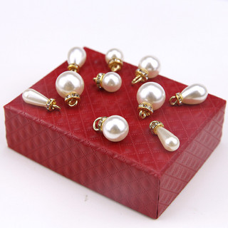 DIY Handmade Trang Sức Phụ Kiện Hợp Kim Ngọc Trai Nước Thả Mặt Dây Chuyền Bông Tai