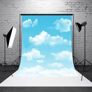 Phông nền nền nền bầu trời xanh đám mây trắng để chụp ảnh Studio mới