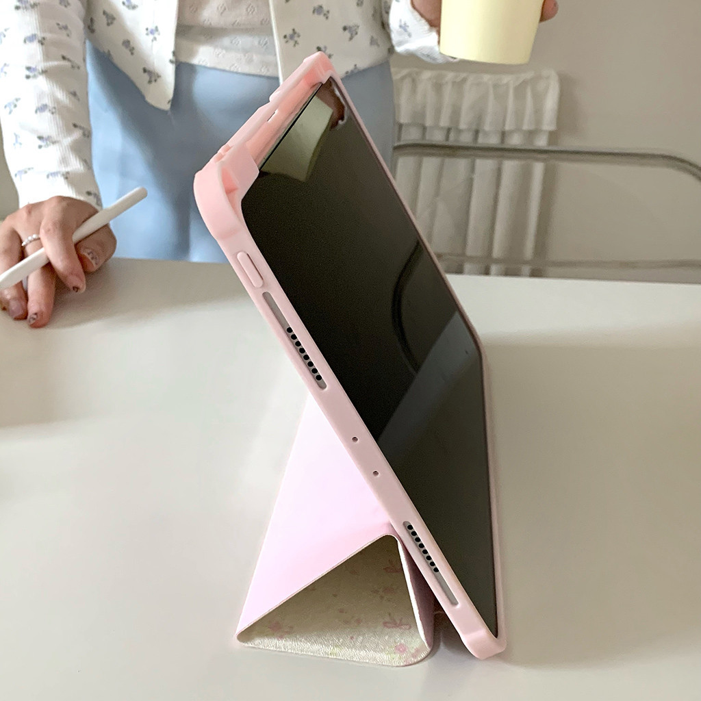 Vỏ Gương Acrylic Cho IPad Mini6 5 6 7 8 9 Air Air2 Air3 Air4 Air5 Air6 10.9 "Pro10.5 Pro11 Pro12,9 2018 2020 2021 2022 Air M2 Pro 11 13 M4 2024 Vỏ Da Hoa Nơ Trắng