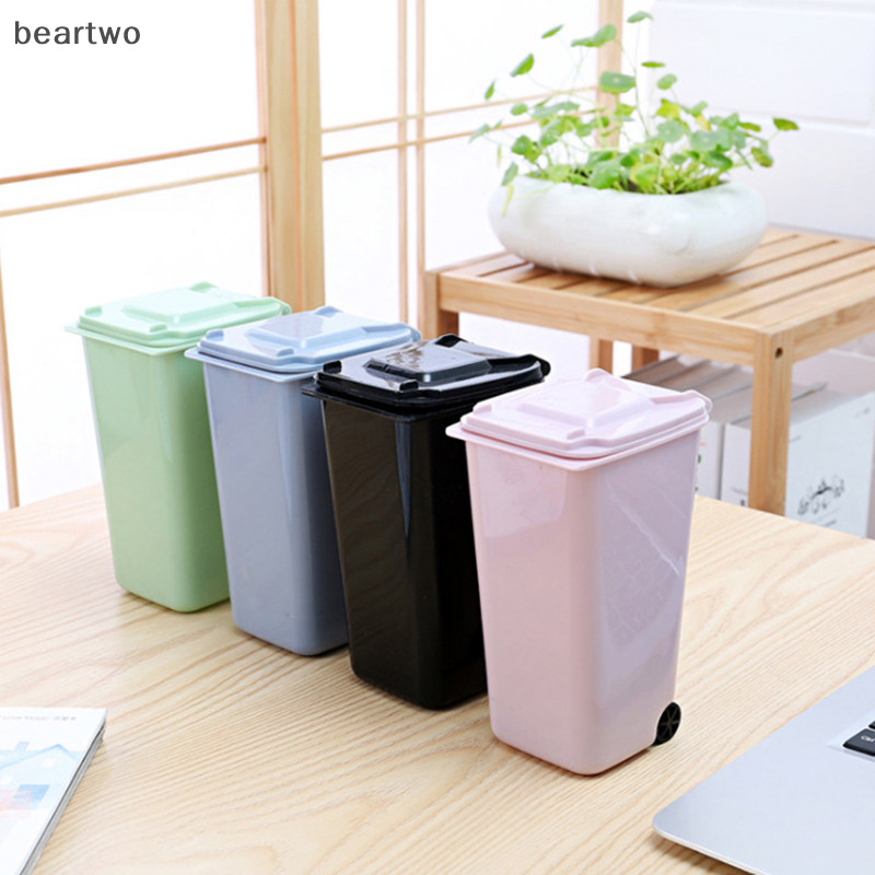< Beartwo > Thùng rác để bàn Thùng rác để bàn nhỏ Thùng rác di động có thể đẹp