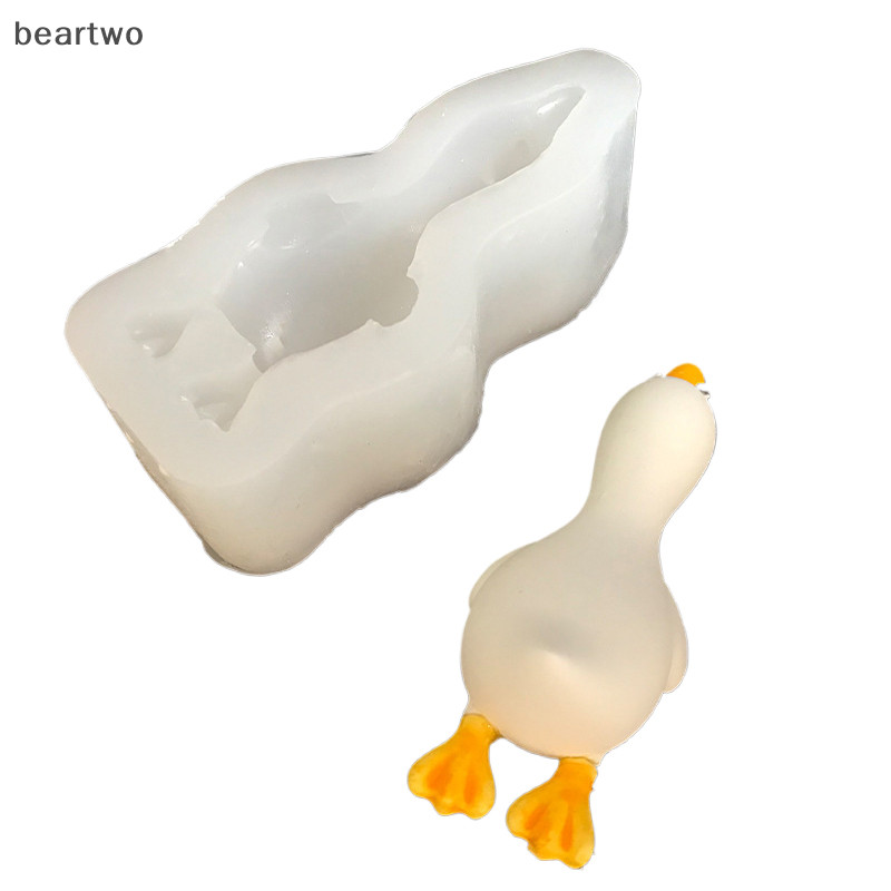 < Beartwo > 3D Khuôn Silicon Hình Vịt Dễ Thương DIY Xà Phòng Thạch Cao Thơm Khuôn Nhựa Handmade Nướng Bánh Sô Cô La Khuôn Trang Trí Nhà Quà Tặng Đẹp