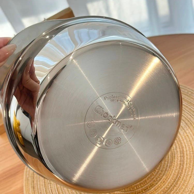 Nồi Chockmen 20cm Không Nắp CKM31 CKM32 CKM33. Nồi Kiêm Âu Thau Đun Nấu Được Mọi Loại Bếp