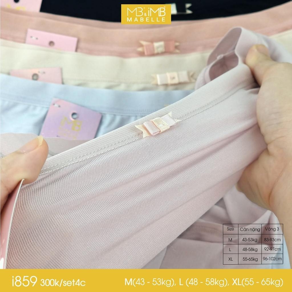 Quần lót nữ MB i859 cotton kháng khuẩn cao cấp cạp vừa 4 màu đủ size [CHÍNH HÃNG]