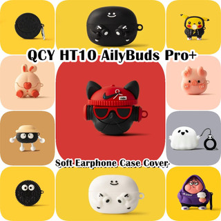 [imamura] Dành cho vỏ QCY HT10 AilyBuds Pro + Vỏ silicon mềm Vỏ tai nghe hoạt hình sáng tạo NO.2