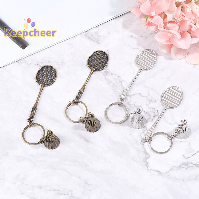 [Keepcheer] Móc khóa vợt cầu lông bằng kim loại Móc khóa cho xe hơi Móc khóa thể thao Quà tặng [Mới]