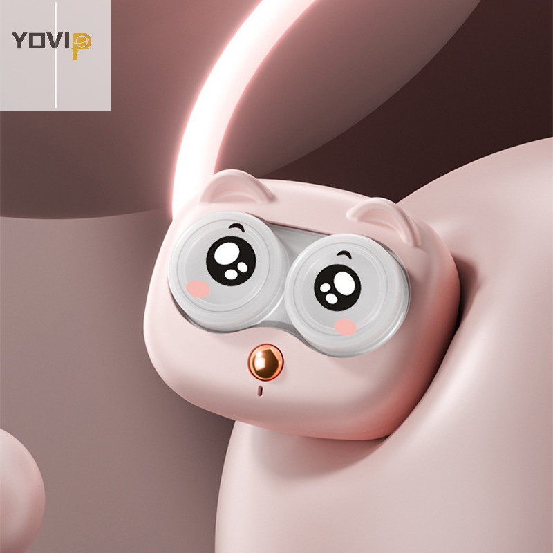 Yovip Contact Lens Cleaner Siêu âm có hộp có thể tháo rời Loại bỏ máy làm sạch Protein rách Vỏ kính áp tròng di động VN