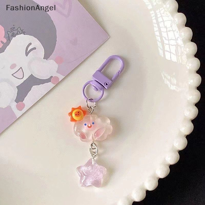 Fashionangel Thời Trang Ngọt Ngào Điện Thoại Ch Hoạt Hình Dễ Thương Dạ Quang Đám Mây Ngôi Sao Móc Khóa Cặp Đôi Xe Móc Khóa Túi Mặt Dây Chuyền Phụ Kiện Trang Sức Quà Tặng TH