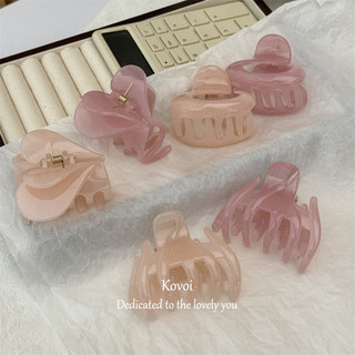 Kovoi / thạch Hồng Kỳ Lạ Dễ Thương Nhỏ Lấy Kẹp Nữ Ngọt Ngào Tất Cả Trận Đấu Tóc Lấy Tóc Cao Cấp Cá Mập Kẹp