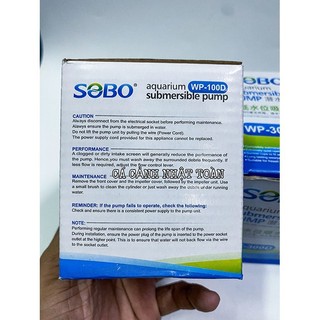 Bơm hút đáy cặn bể cá Sobo 100D 200D 300D