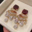 Bông tai tua rua thả nước Zircon Bông tai sang trọng nhẹ thời trang thanh lịch