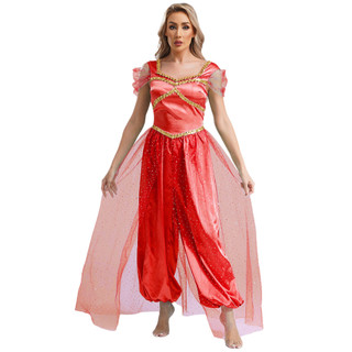 Yhong Nữ Trưởng Thành Công Chúa Ả Rập Gợi Cảm Cosplay Trang Phục Hóa Trang Halloween Bụng Khiêu Vũ Trang