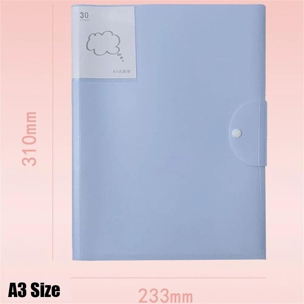 TUYỆT VỜI 1 Túi đựng tài liệu A3, 20 / 30 / 40 Trang Đồ dùng văn phòng Thư mục tập tin giấy A3, Album ảnh Văn phòng phẩm Sinh viên Văn phòng phẩm Nhựa Bộ sưu tập tác phẩm nghệ thuật