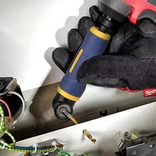 [Còn hàng] Bộ chuyển đổi máy khoan góc phải PURECOTTON0, Tua vít mở rộng góc phải 90 độ màu xanh lam, Dụng cụ đính kèm máy khoan điện kim loại đa năng