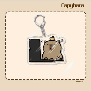 Capybara capybara móc khóa mặt dây chuyền acrylic hoạt hình dễ thương sáng tạo học ba lô đính quà tặng