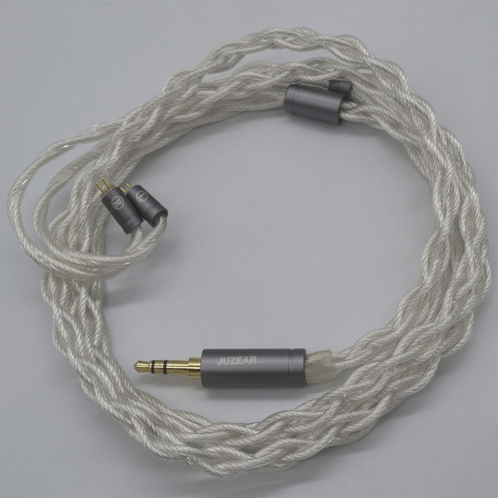 Juzear Cáp Limpid IEM 4Core 18 Awg 6N OFC Đồng Mạ Bạc 3.5 4.4mm Phích Cắm 2Pin Tai Nghe Nâng Cấp Cáp Bướm 41T