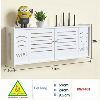 Kệ wifi treo trường KWF401 nhựa PVC - VĐ Smart Furrniture NỘI THẤT LẮP RÁP VIENDONGADV